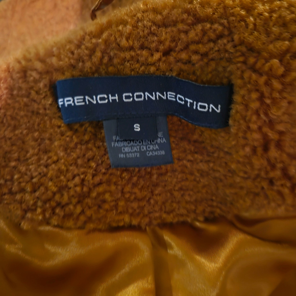 Women's FRENCH CONNECTION Brown Teddy Jacket S - Picture 4 of 4